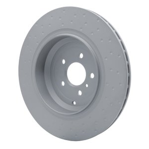 Mercedes-Benz R63 AMG Brake Rotor (1) - Rear - R1 Concepts - Hi-Carbon Alloy GEOMET Coated Rotor - Dimpled - `07-`11